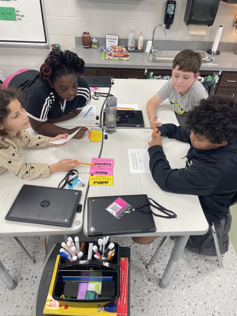 📚✨ Fifth Grade ELA in Action! ✨📚  Mrs. Croom’s fifth grade ELA classes have been working hard on analyzing character traits, conflicts, and relationships! Students are taking a closer look at characters’ actions and choices and using text evidence to support their claims and thinking. 🔍📖  They’re also putting all of these skills together to determine the theme of a story. By analyzing characters, their actions, challenges, and relationships—and supporting their ideas with evidence—students are discovering how the events of a story connect to a deeper message or lesson. 💡  We are so proud of the thoughtful readers and critical thinkers these students are becoming! 🌟📚  #FifthGradeELA #ReadingSkills #TextEvidence #CharacterAnalysis #FindingTheTheme #CriticalThinkers