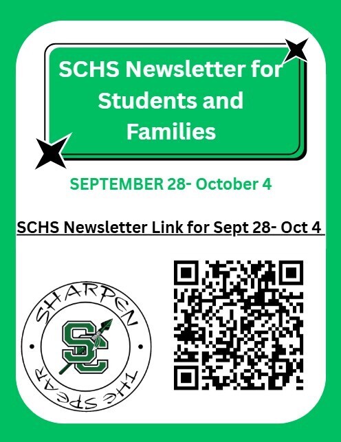 SCHS Student and Family Newsletter for September 28- October 4