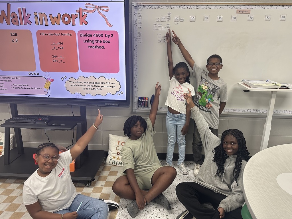 Mrs.Atkinson would to give a SHOUTOUT to Khalia Johnson, Dorian Hention, Ana Martin, Ty Ferguson, and Peyton Hilton for passing 10 iReady Math Lessons! Awesome!