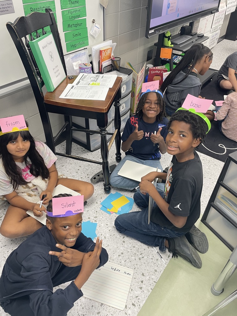 "📚✨ Learning + Fun = A Great Day! ✨📚 We had a great time reviewing our Unit 2 Reading Standards and Spelling today! Our students worked hard while having fun with hands-on activities. 📝📖 They especially enjoyed Headband Spelling, where they had to think, collaborate, and use their spelling skills. We also went on a scavenger hunt around the classroom to find and categorize different character traits. 🔎🧠 I love seeing my students engaged, moving, thinking, and learning together! 💚🖤🤍 Great job, 5th grade! Keep up the hard work! 👏📚"