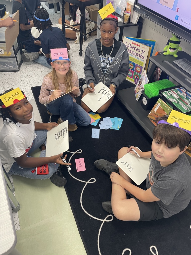 "📚✨ Learning + Fun = A Great Day! ✨📚 We had a great time reviewing our Unit 2 Reading Standards and Spelling today! Our students worked hard while having fun with hands-on activities. 📝📖 They especially enjoyed Headband Spelling, where they had to think, collaborate, and use their spelling skills. We also went on a scavenger hunt around the classroom to find and categorize different character traits. 🔎🧠 I love seeing my students engaged, moving, thinking, and learning together! 💚🖤🤍 Great job, 5th grade! Keep up the hard work! 👏📚"