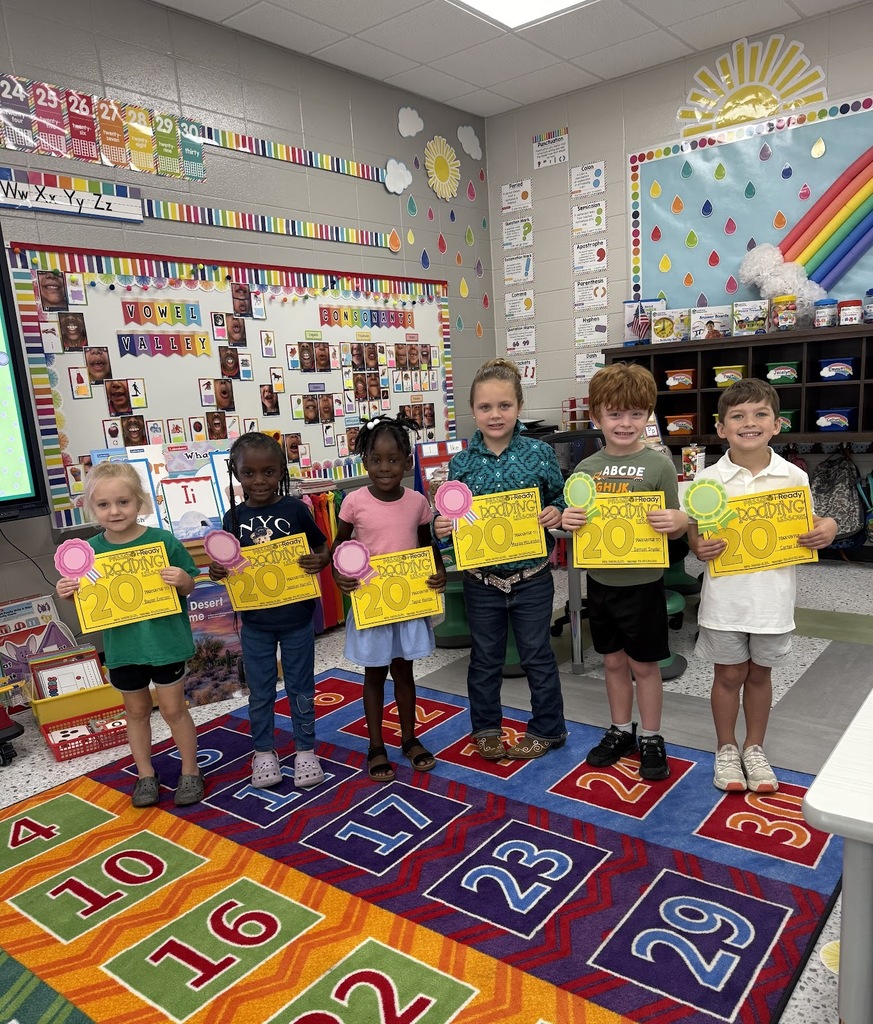 Miss Jodi Harper and Miss Saylor Odom would like to give a “SHOUT-OUT” to Baylor Everson, Jocelyn Harrell, Taylor Rambo, Maylee McLendon, Samuel Snyder, and Carter Lynn for passing 20 iReady Reading lessons. Great job! 🎖️