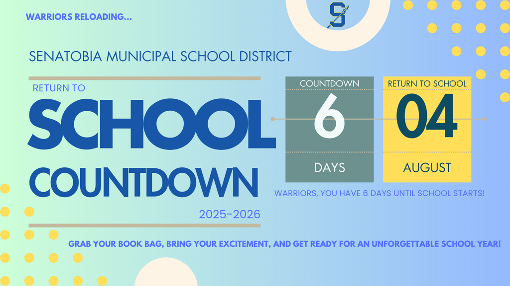 Countdown to 2025-2026 School Year: 6 Days