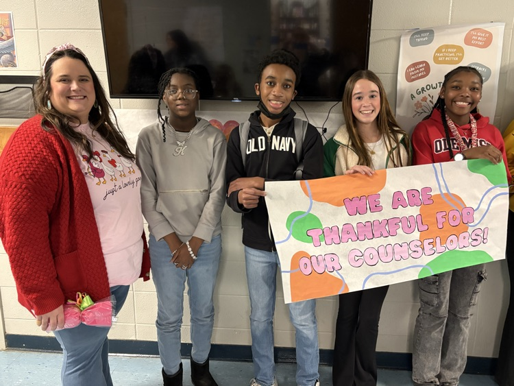 Mrs. Palmer and her hype squad 