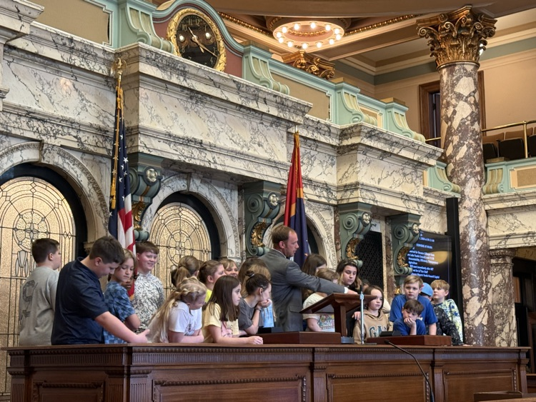 National Elementary honor Society at the Capitol building
