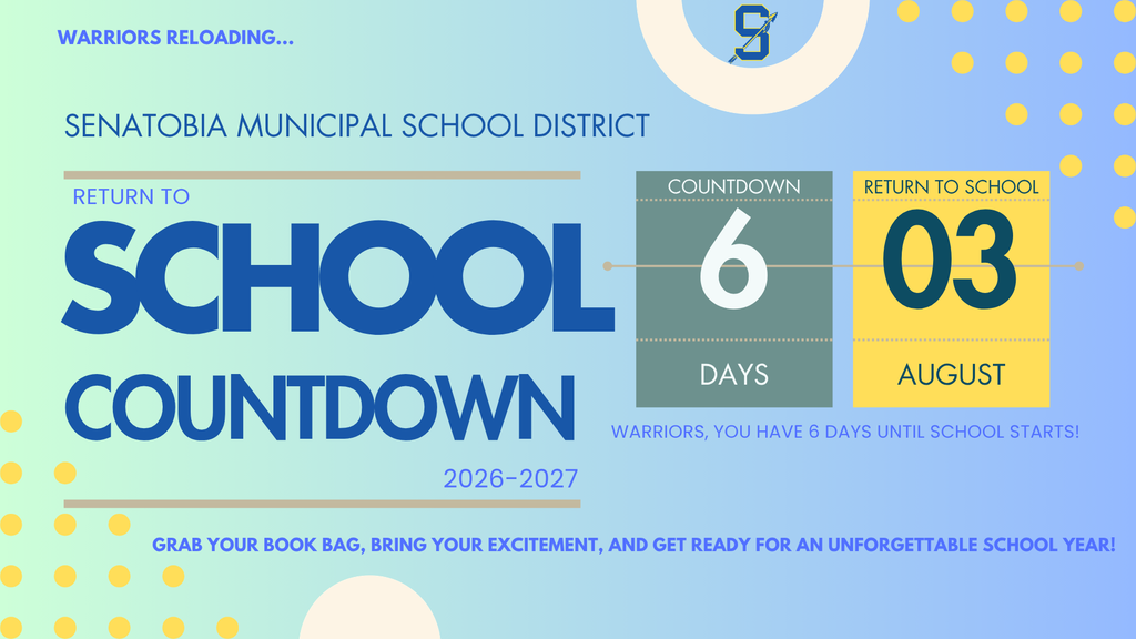 Countdown to 2026-2027 School Year- 6 Days
