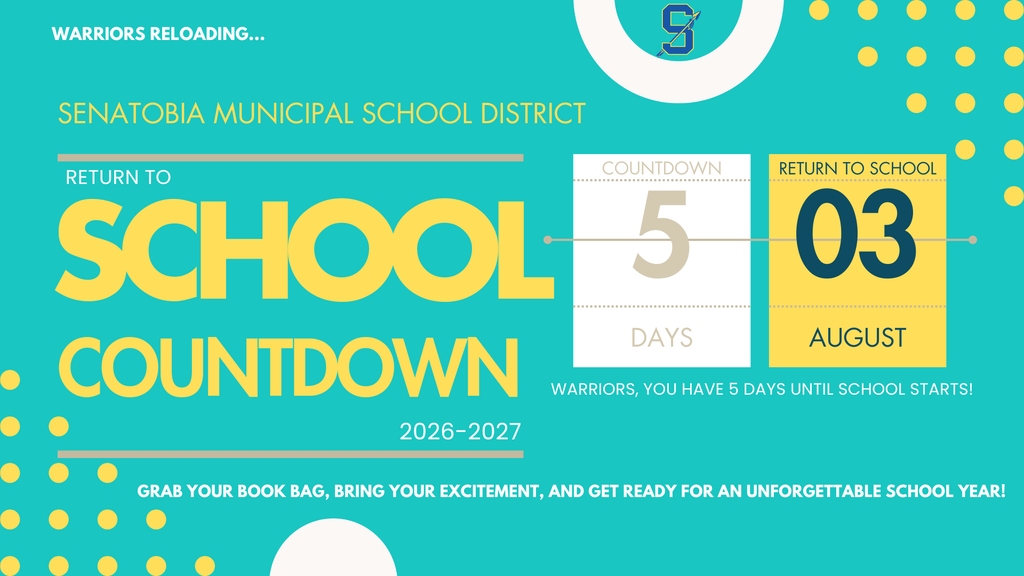 Countdown to 2026-2027 School Year- 5 Days