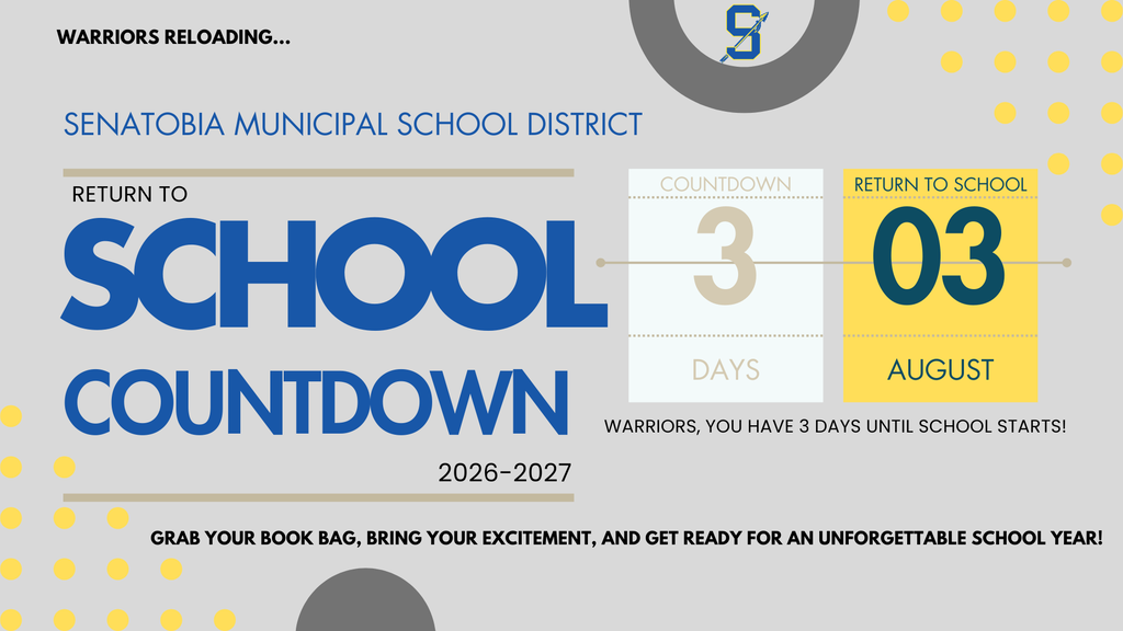Countdown to 2026-2027 School Year- 3 Days