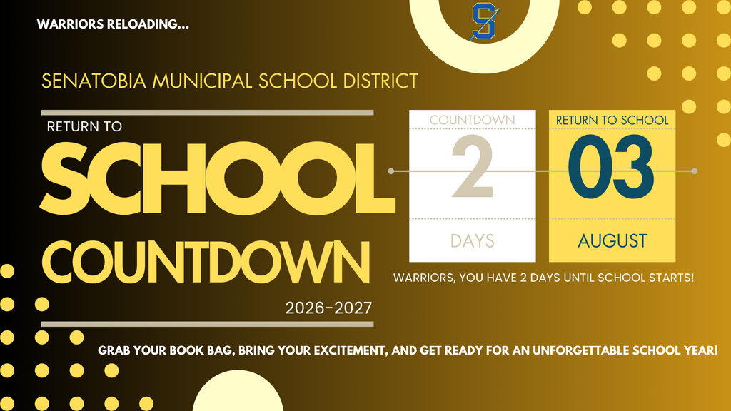 Countdown to 2026-2027 School Year- 2 Days
