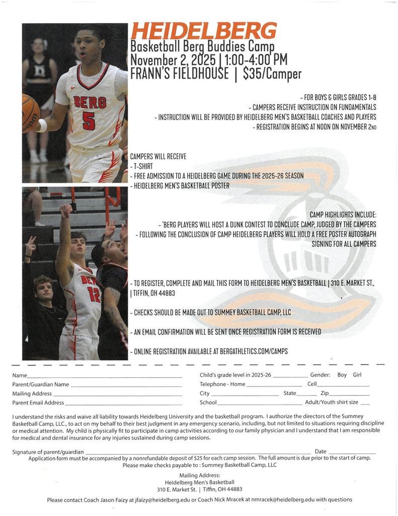 Berg Buddies Camp Flyer