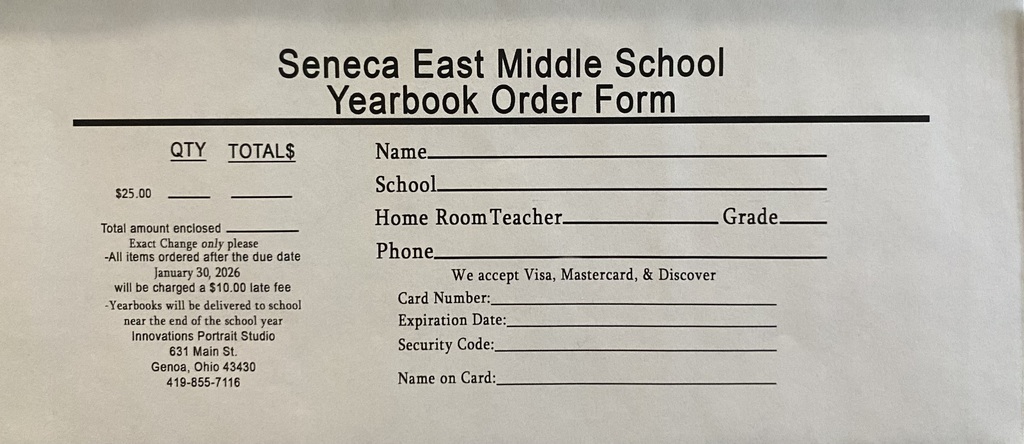 Yearbook Order Form