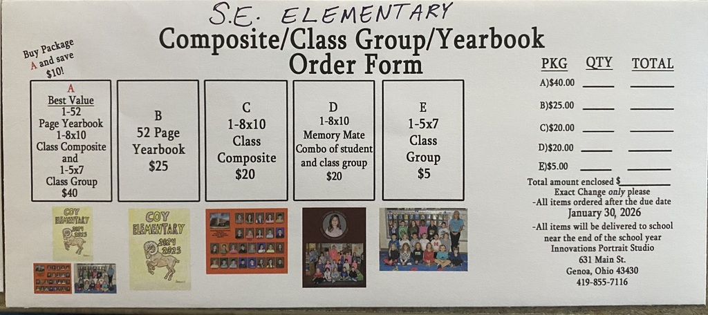 Elementary Yearbook Order Form
