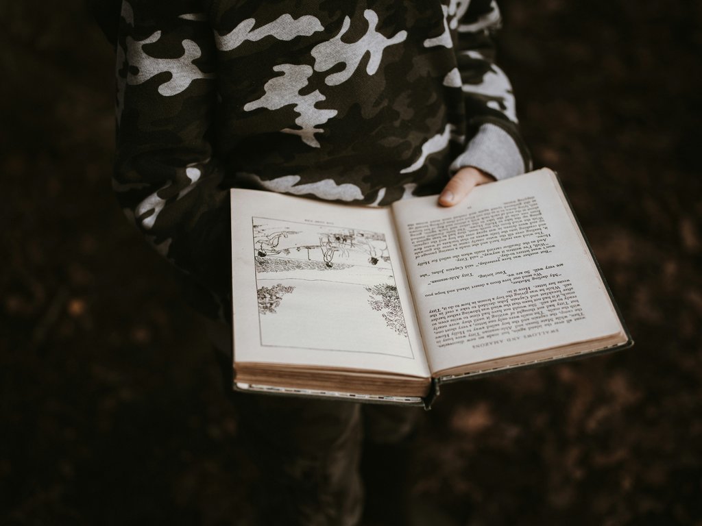 Kid with book