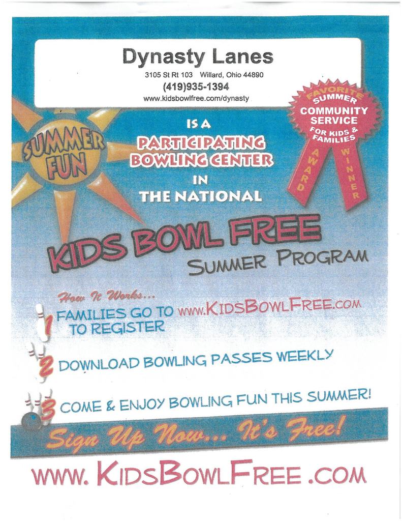 Kids Bowl Free