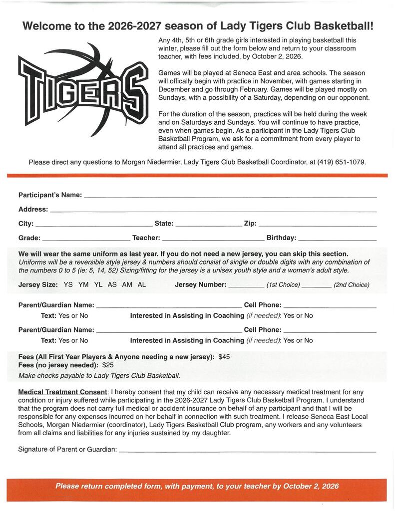 Lady Tigers Club Basketball