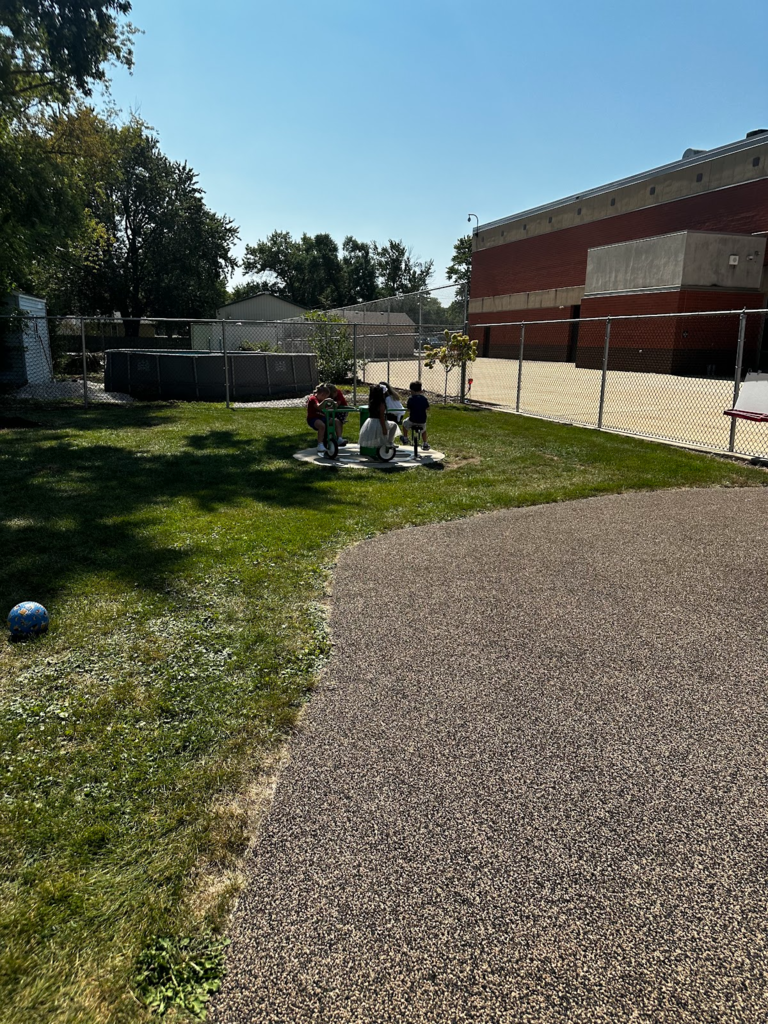 Students playing on the playground