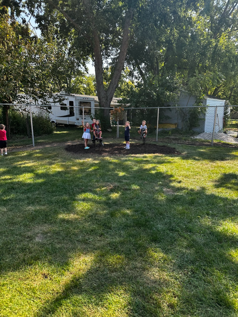 Students playing on the playground