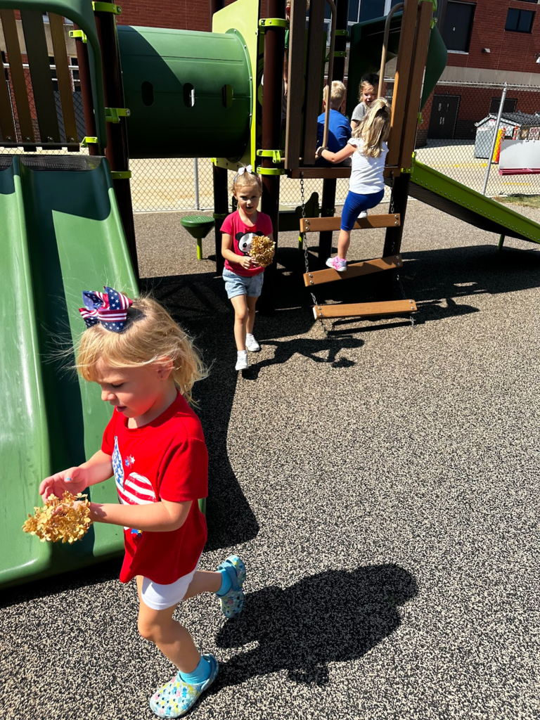 Students playing on the playground