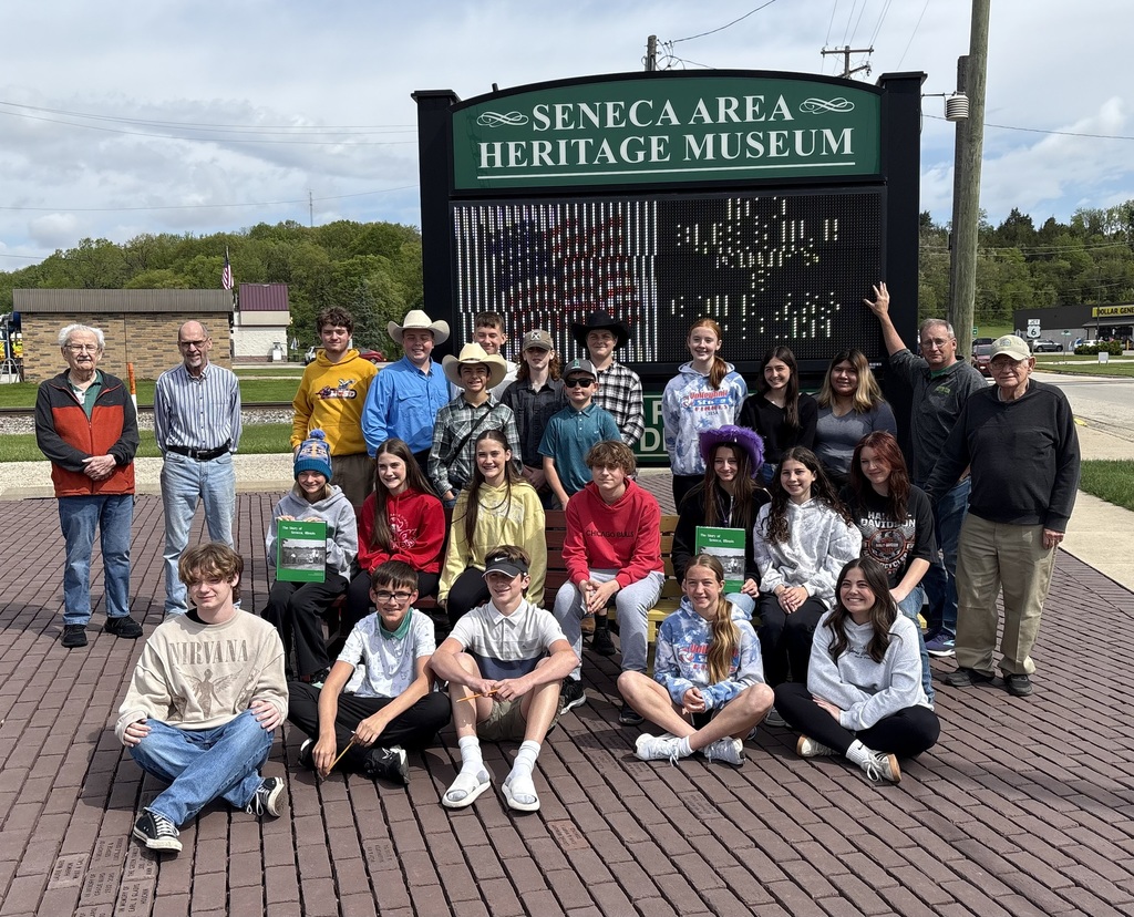 Students pose in different locations around Seneca.