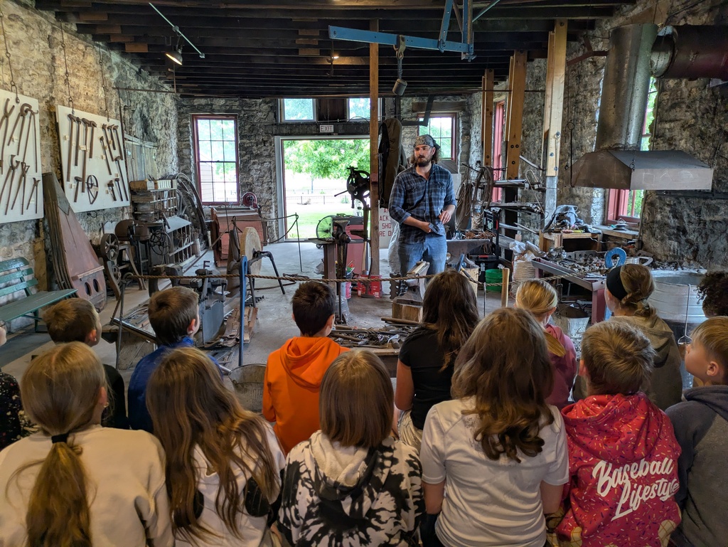 Students with blacksmith