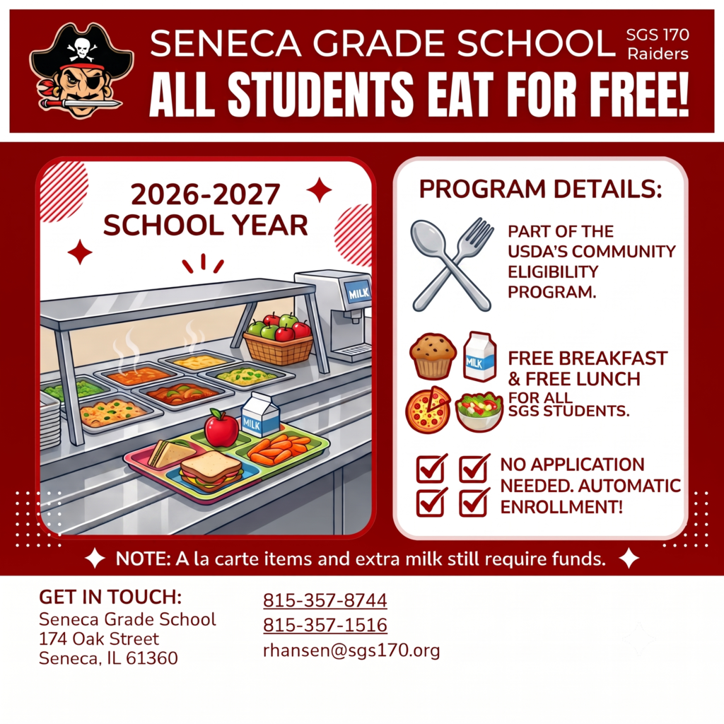 School meals are free for students.