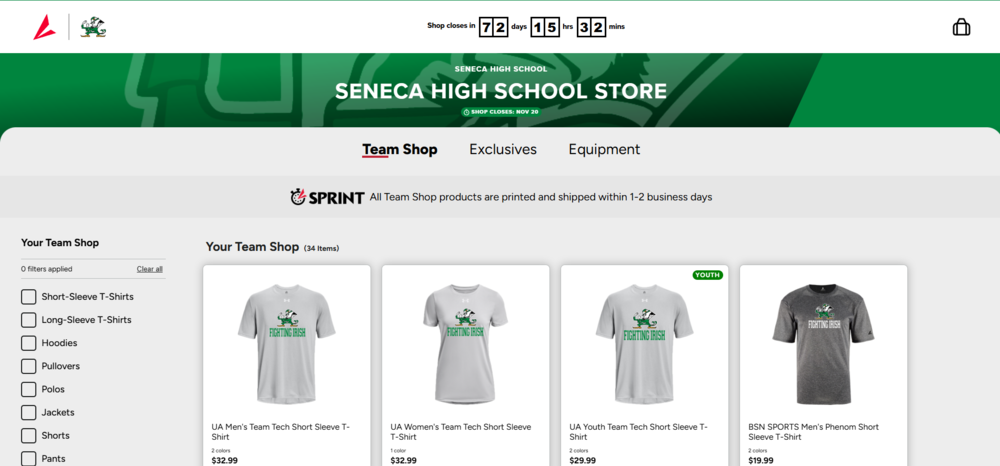 Seneca High School Team Store