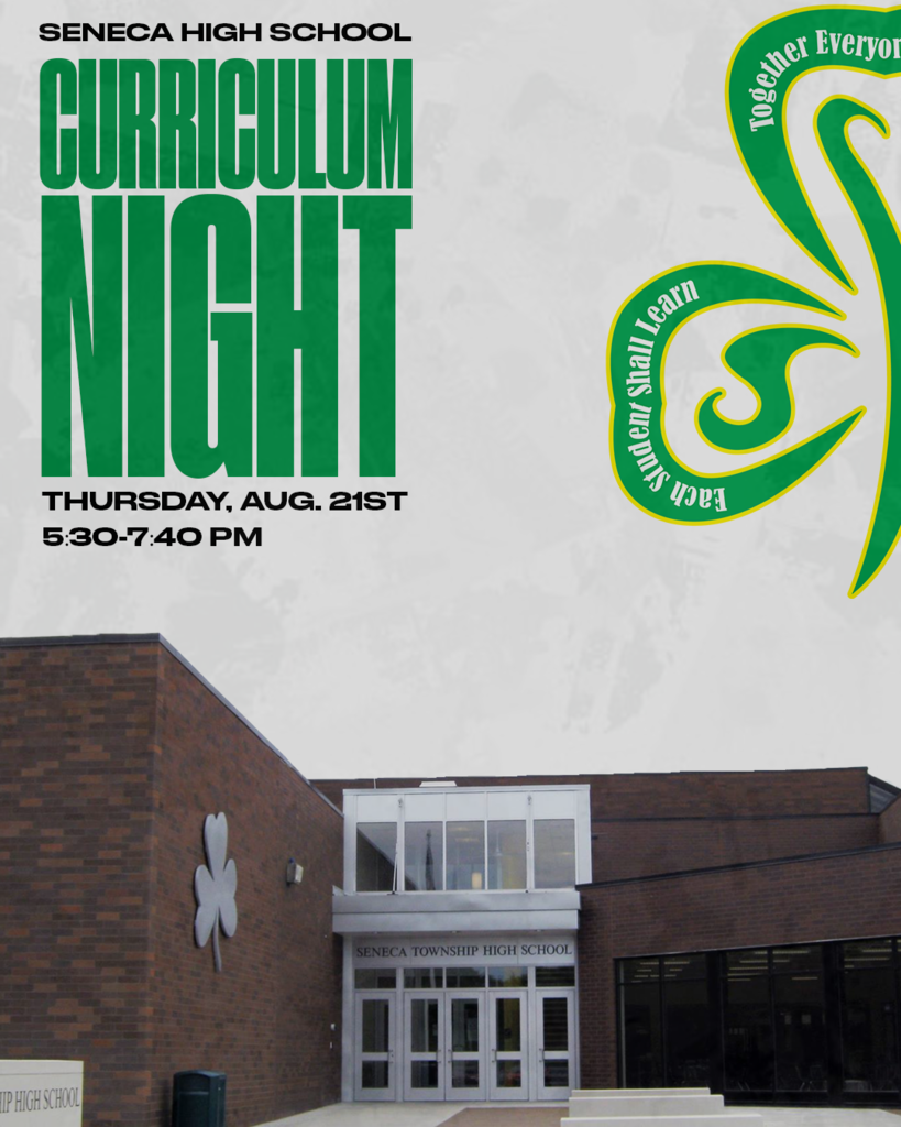Curriculum Night is Thursday, August 21st from 5:30-7:40 PM.