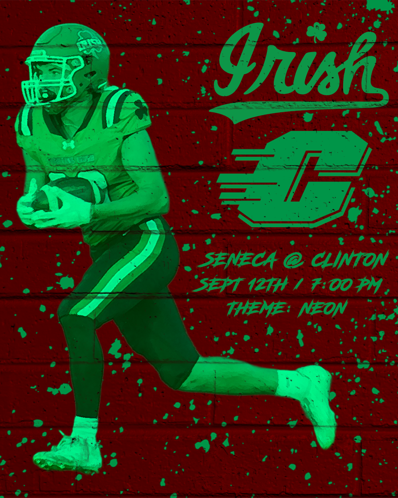 The Fighting Irish Football team faces off against the Maroons in Clinton tonight.