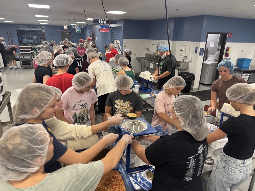 Tonight the Seneca Fellowship of Christian Athletes group went to the Aurora Feed My Starving Children facilities and volunteered their time to pack meals for children in need around the globe.