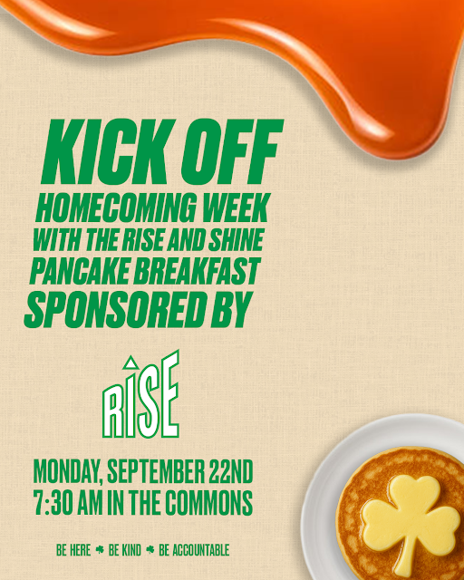 RISE will be sponsoring the Rise and Shine pancake breakfast on Monday, September 22nd at 7:30 AM.