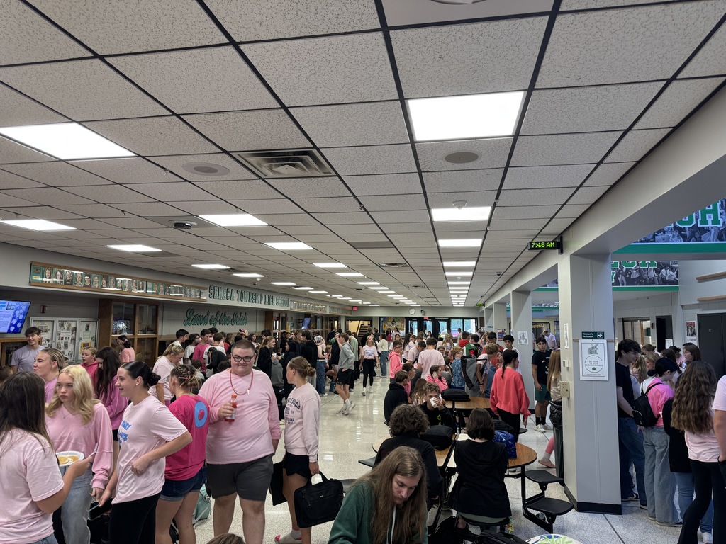 Today was Wear Pink day to kick off Homecoming and support Volley for a Cure tonight.