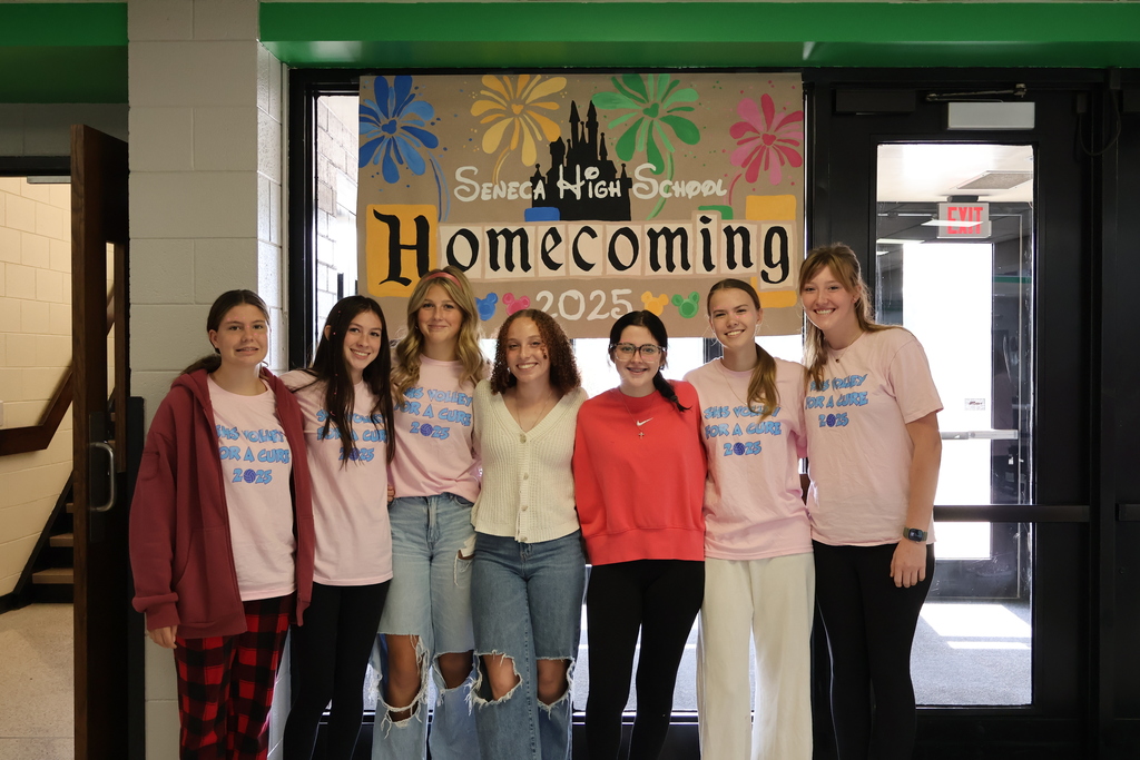 Today was Wear Pink day to kick off Homecoming and support Volley for a Cure tonight.