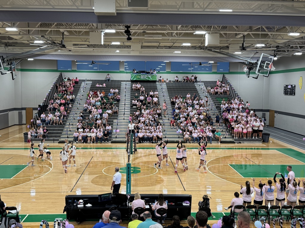 Tonight the Lady Irish Volleyball team hosted the Reed-Custer Comets for our annual Volley for a Cure!