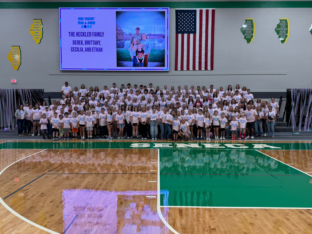 Tonight the Lady Irish Volleyball team hosted the Reed-Custer Comets for our annual Volley for a Cure.