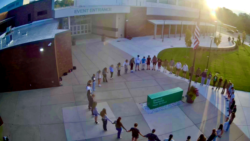 The Fellowship of Christian Athletes participated in "See You at the Pole" this morning.