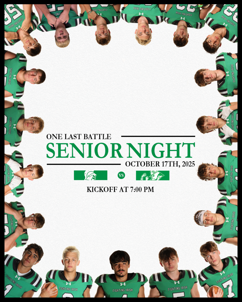 Fall 2025 Senior Night is Friday, October 17th starting @ 6:30 PM on the football field.