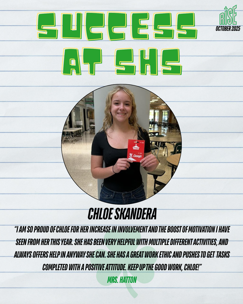 Junior Chloe Skandera is this week's Success at SHS winner.