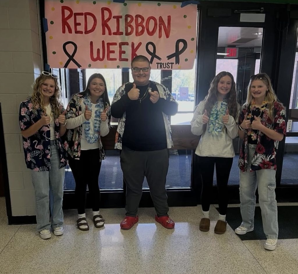 Seneca High School and TRUST kicked off Red Ribbon Week today with a tropical twist.