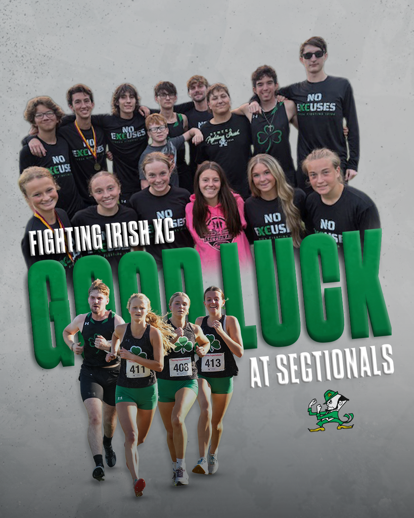 The Fighting Irish XC Team competes at Sectionals on Saturday, November 1st.