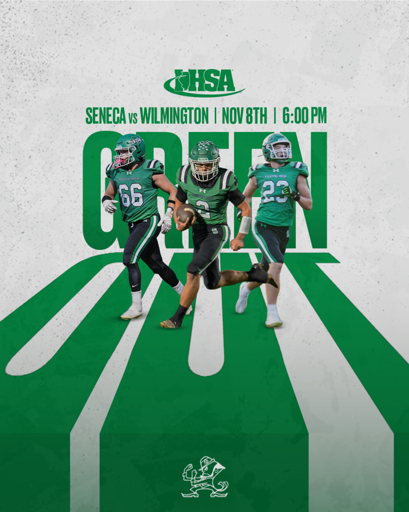 The Fighting Irish Football team plays tonight at home against the Wilmington Wildcats at 6:00 PM