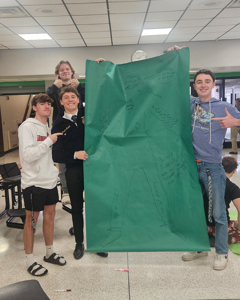 Mrs. Liberatore's and Ms. Heth's Honors English III classes prepared to read Frankenstein the last two days.