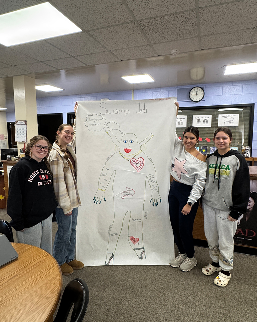 Mrs. Liberatore's and Ms. Heth's Honors English III classes prepared to read Frankenstein the last two days.