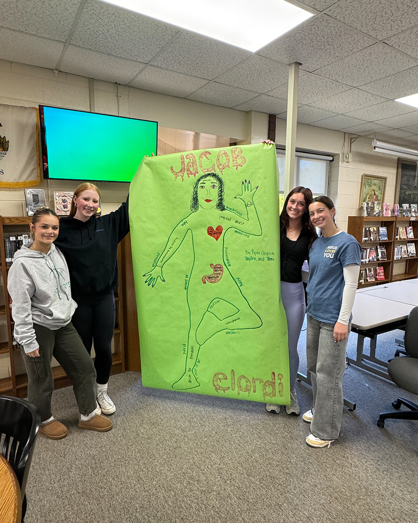 Mrs. Liberatore's and Ms. Heth's Honors English III classes prepared to read Frankenstein the last two days.