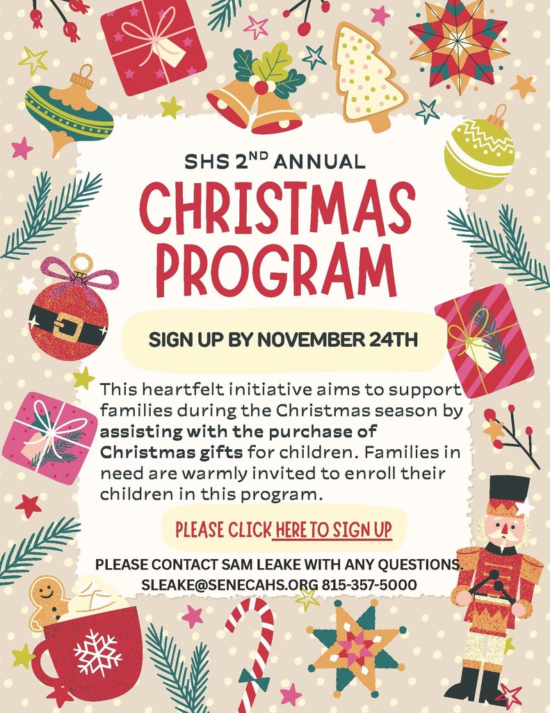 Seneca Township High School is delighted to present our 2nd Annual Christmas Program.