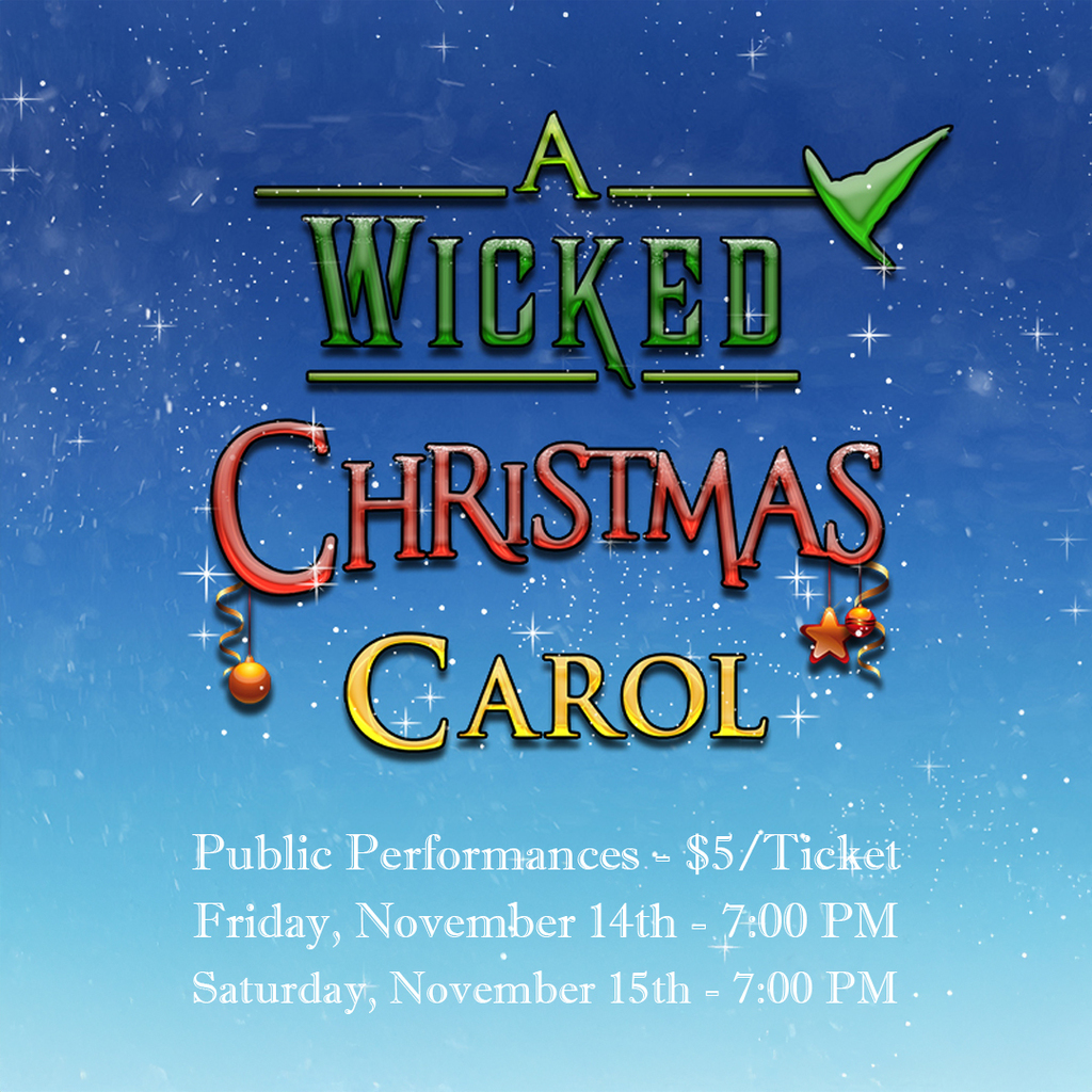 The cast & crew of the 2025 SHS Fall Play: A Wicked Christmas Carol are off to see the wizard on Friday and Saturday @ 7:00 PM in the SHS auditorium.