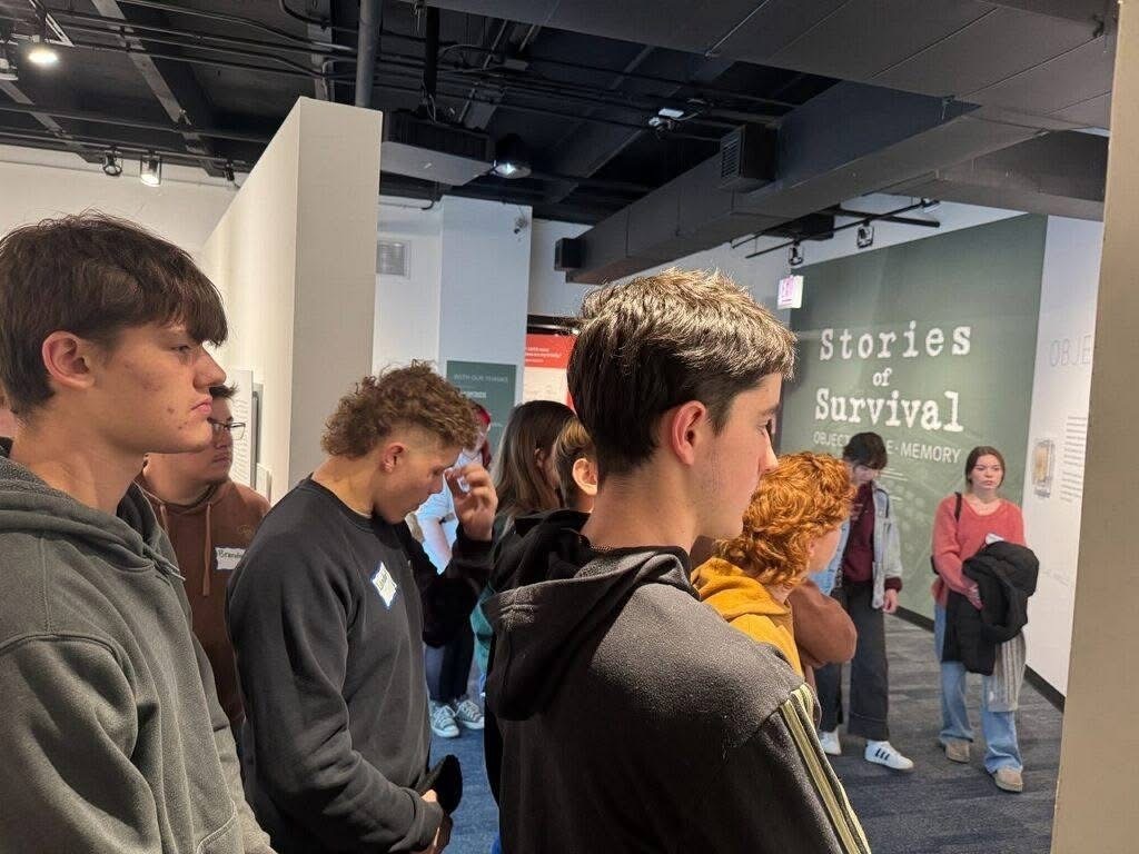 Mrs. Applebee took 25 students from her Holocaust classes up to Chicago to visit the Illinois Holocaust Museum & Education Center on Tuesday.