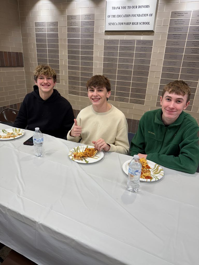 The top three SSTs with the most donations from this year's Thanksgiving Basket Program had a pizza party on Thursday.