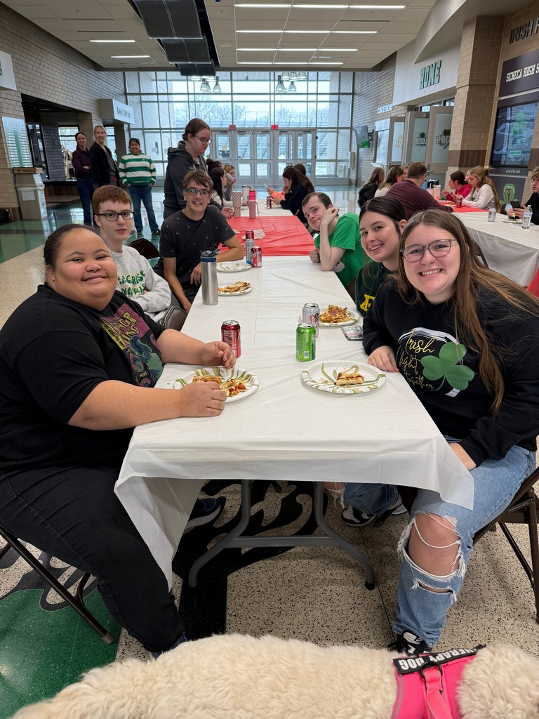 The top three SSTs with the most donations from this year's Thanksgiving Basket Program had a pizza party on Thursday.