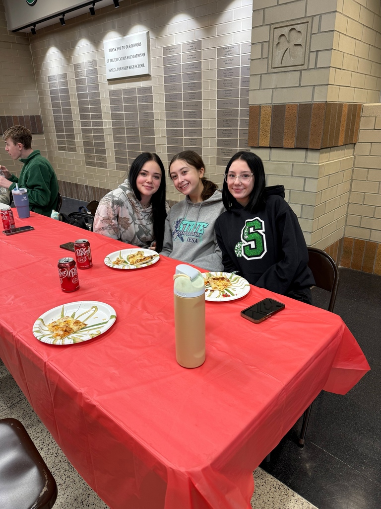 The top three SSTs with the most donations from this year's Thanksgiving Basket Program had a pizza party on Thursday.