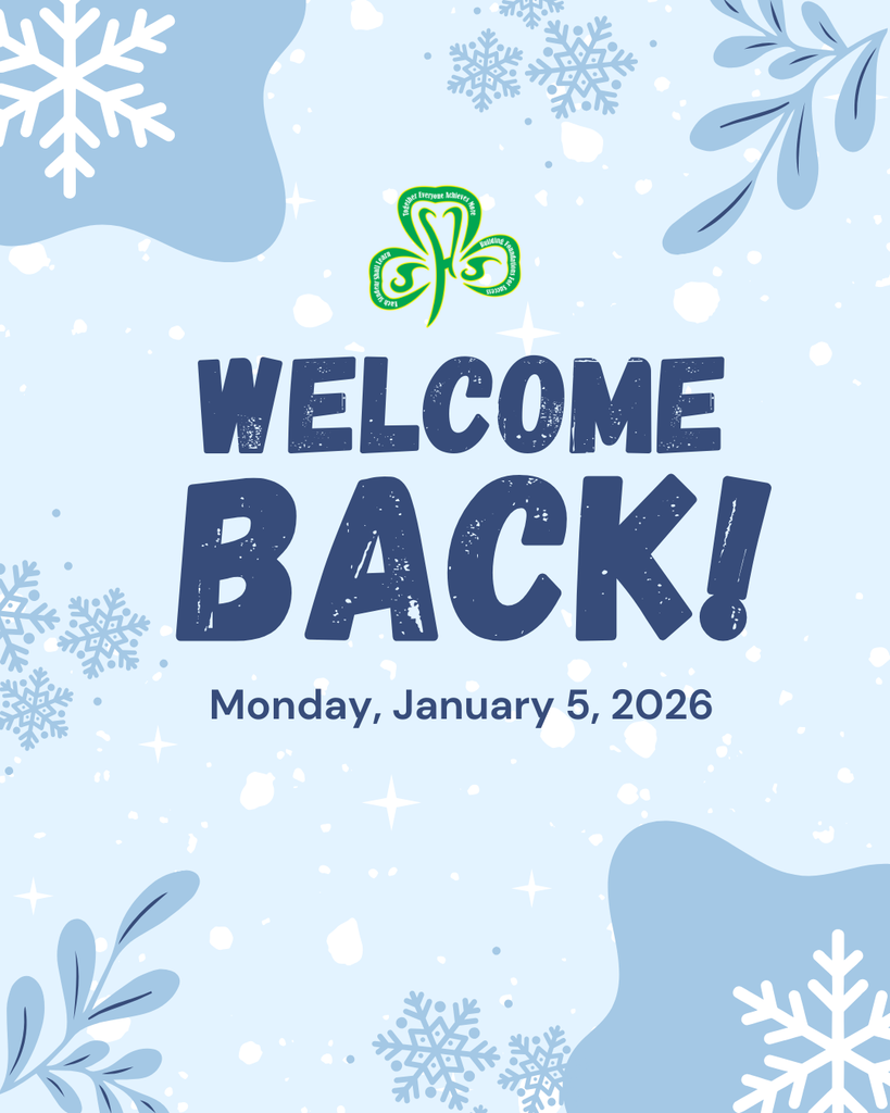 SHS will return from winter break on Monday, January 5th with a regularly scheduled "A" Day.